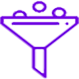 data filtering icon in purple color